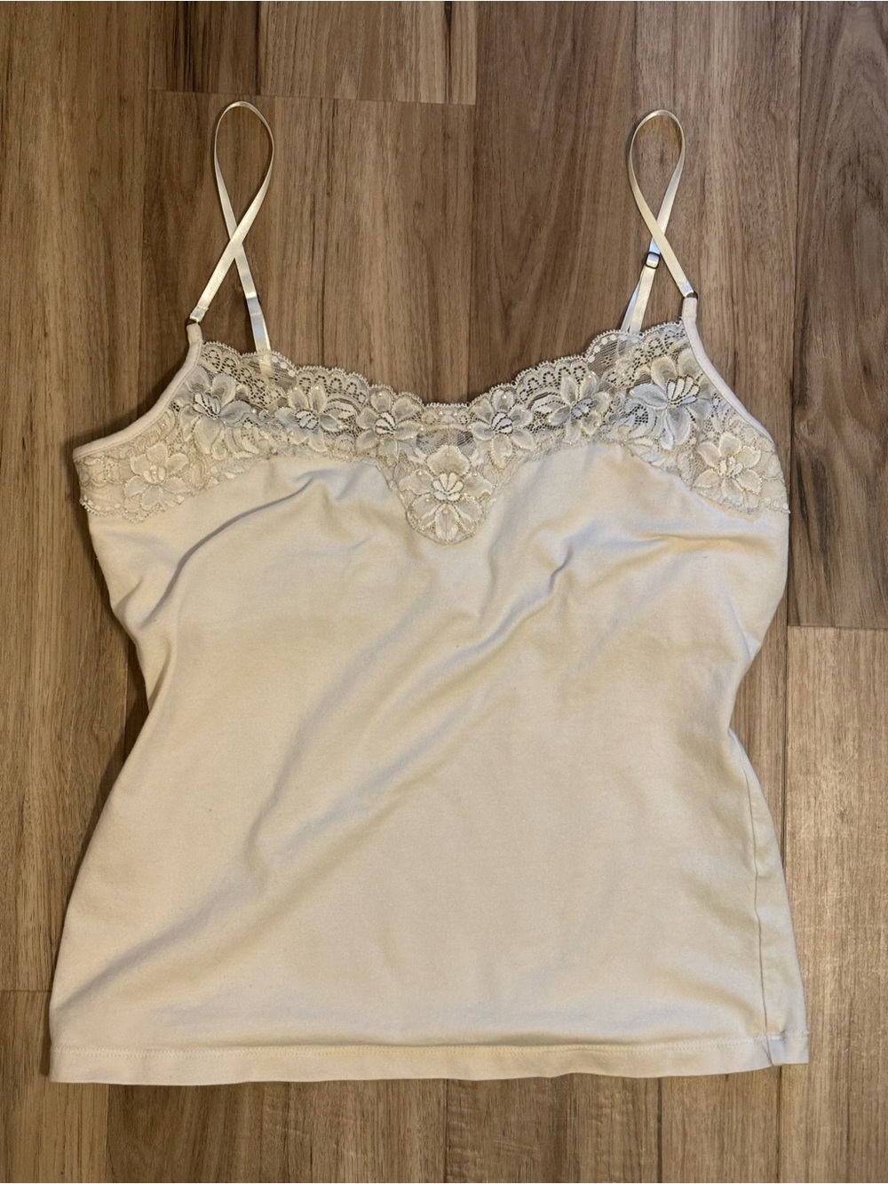 The Limited Cream Lace-Trim Camisole